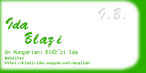 ida blazi business card